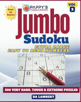 Jumbo Sudoku - Vol 2: 500 Very Hard, Tough & Extreme Puzzles