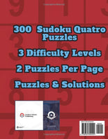 Sudoku XL Volume 9: Sudoku Quatro Puzzles With Big Print