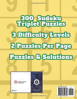 Sudoku XL Volume 7: Sudoku Triplets Puzzles With Big Print