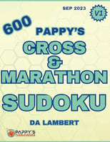 Pappy's 600 Cross & Marathon Sudoku: Volume 1