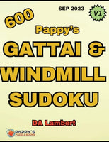 Pappy"s 600 Gattai & Windmill Sudoku: Volume 1