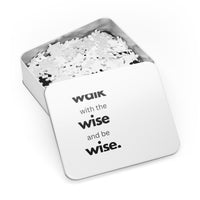 Home Decor, Puzzle Print for Children or Adults, Walk With The Wise And Be Wise, Scriptural Inspiration