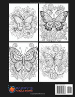 "Relaxation" - Mandala Style - Butterflies: Adult Coloring Book