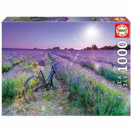 Puzle un domino komplekts Educa Cycling in Lavender Fields 1000 pcs